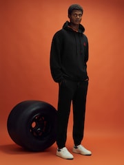Reiss x McLaren F1 Team Black McLaren F1 Cotton Drawstring Joggers - Image 11 of 12