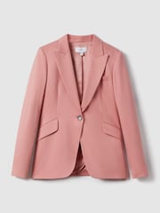 Reiss Pink Millie Tailored Single Breasted Suit Blazer - Image 2 of 7