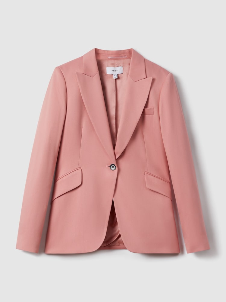 Reiss Pink Millie Tailored Single Breasted Suit Blazer - Image 2 of 7