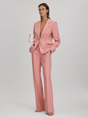 Reiss Pink Millie Tailored Single Breasted Suit Blazer - Image 6 of 7