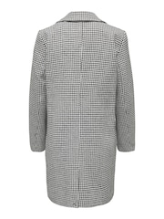 JDY Black Dogtooth Tailored Coat - Image 6 of 6