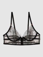 Bluebella Sheer Mesh Embroidered Bra - Image 2 of 3