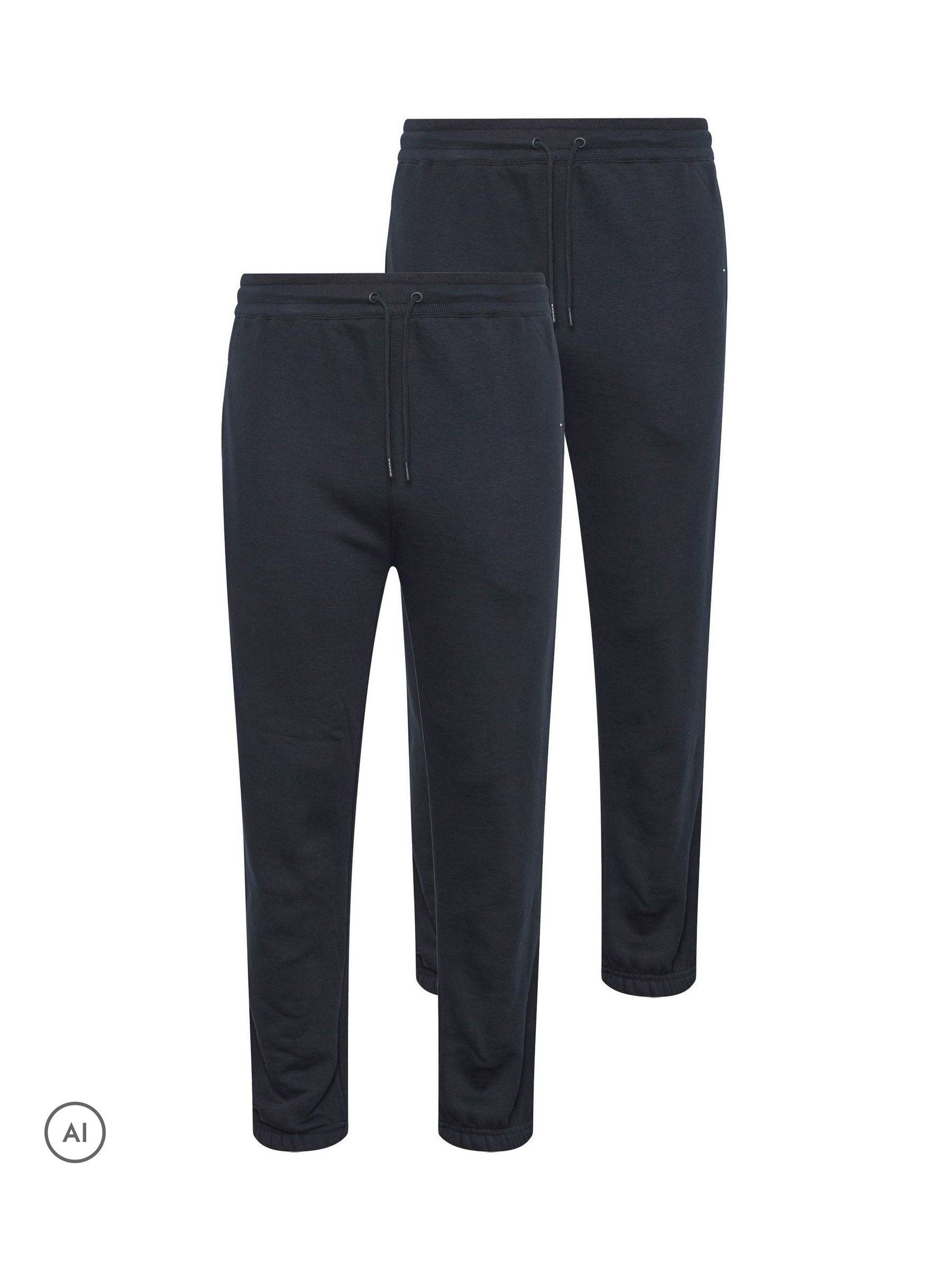 Badrhino Men's Dark Navy 2 Pack Drawstring Joggers In | : Large - Image 1