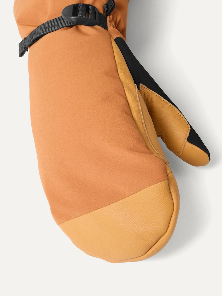 Sealskinz Orange Whinburgh Waterproof Thermal Ski Five Finger Mitten - Image 2 of 3 Sealskinz Orange Whinburgh Waterproof Thermal Ski Five Finger Mitten - Image 2 of 3