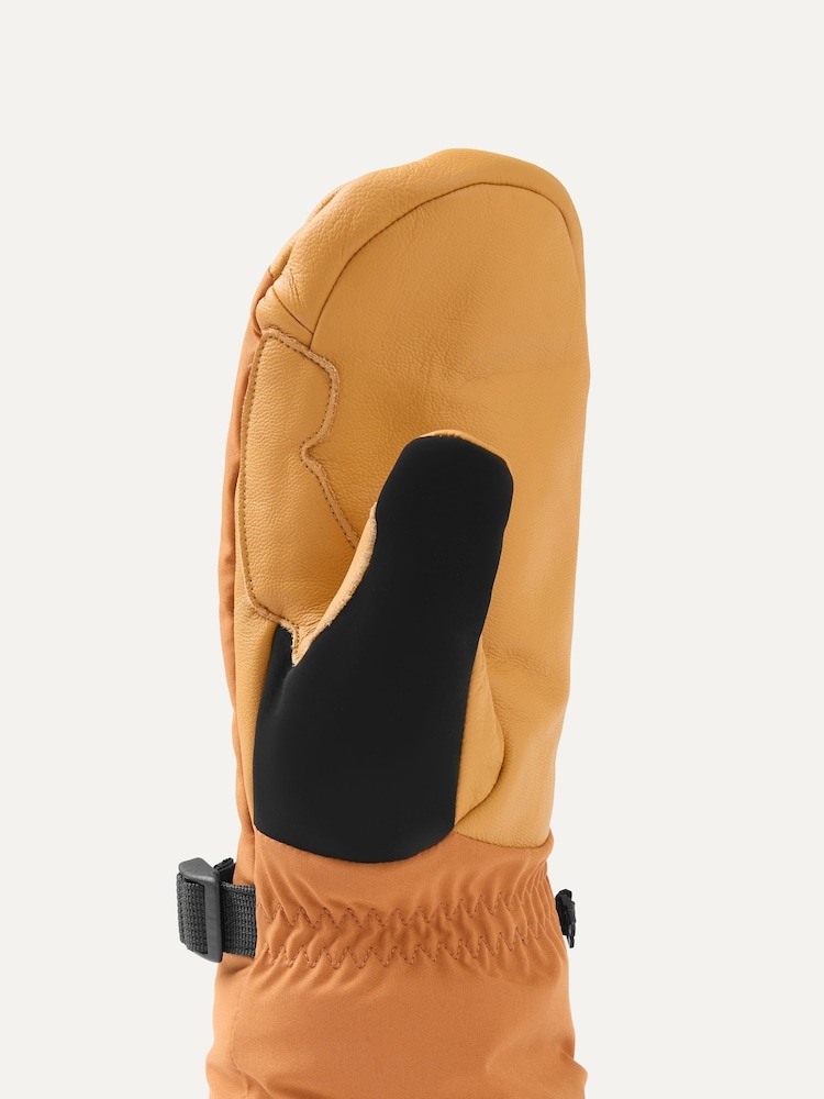 Sealskinz Orange Whinburgh Waterproof Thermal Ski Five Finger Mitten - Image 3 of 3 Sealskinz Orange Whinburgh Waterproof Thermal Ski Five Finger Mitten - Image 3 of 3