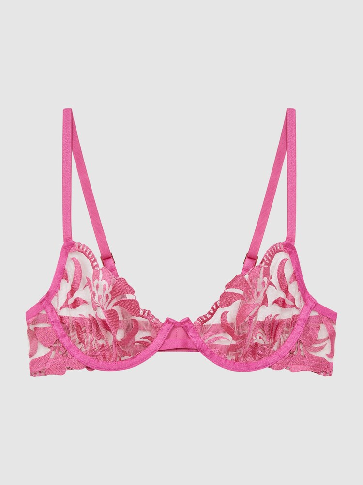 Bluebella Mesh Embroidered Bra - Image 2 of 3