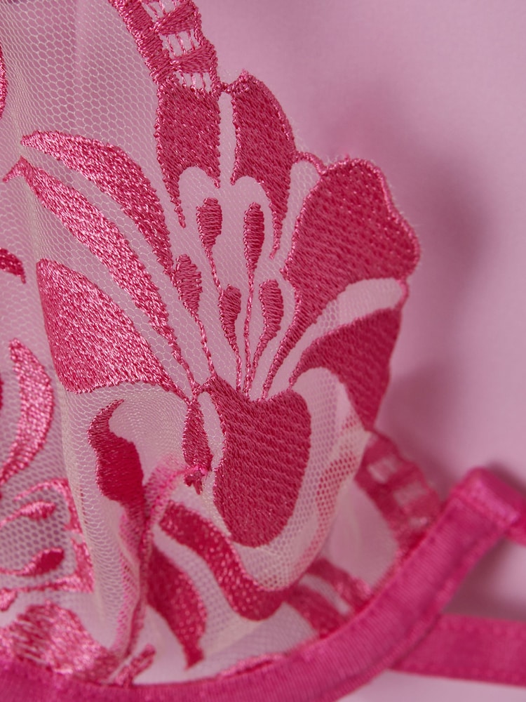 Bluebella Mesh Embroidered Bra - Image 3 of 3
