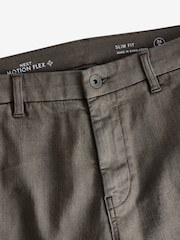 Khaki Green Slim Fit Motionflex Chino Trousers - Image 10 of 12
