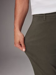 Khaki Green Slim Fit Motionflex Chino Trousers - Image 5 of 12