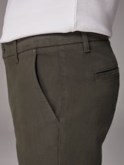 Khaki Green Slim Fit Motionflex Chino Trousers - Image 8 of 12