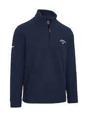 Callaway Apparel Blue Odyssey Birdseye Jacquard Pullover Jumper - Image 4 of 5