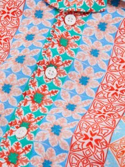 Reiss Orange Multi Pantain 3-9 yrs Linen Printed Cuban Collar Shirt - Image 4 of 4