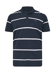 海軍藍 - BadRhino Big & Tall Stripe Short Sleeve Polo Shirt - 圖片 5，共 6