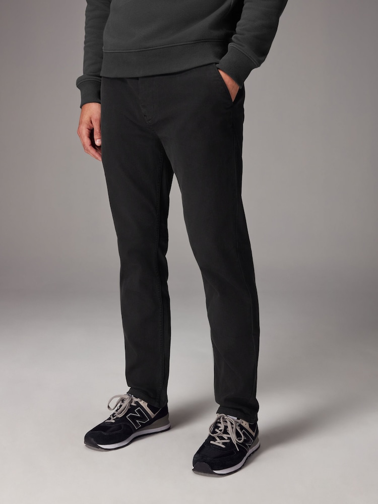 Черный - Брюки-чиносы Slim Fit Motionflex - Изображение 1 из 10 Черный - Брюки-чиносы Slim Fit Motionflex - Изображение 1 из 10