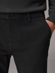Black Slim Fit Motionflex Chino Trousers - Image 6 of 10