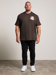 Brun - Regelbunden - BadRhino Big & Tall Osaka Temple Tryck T-shirt - Bild 2 av 7