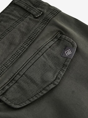 Khaki Green Slim Fit Zip Detail Stretch Trousers - Image 4 of 7