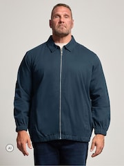 Bleu - BadRhino Big & Tall Veste en sergé de coton grande taille - Image 1 de 6
