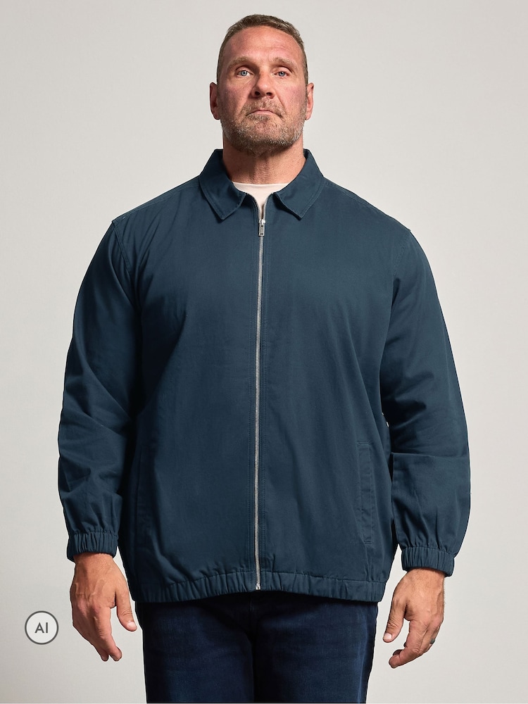 Bleu - BadRhino Big & Tall Veste en sergé de coton grande taille - Image 1 de 6