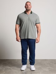 BadRhino Big & Tall Grey Birdseye Short Sleeve Polo Shirt - Image 2 of 6