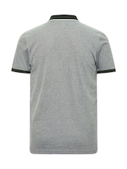 BadRhino Big & Tall Grey Birdseye Short Sleeve Polo Shirt - Image 6 of 6