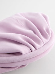 Lilac Purple Leather Snap Clutch Bag - Image 10 of 11