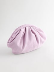 Lilac Purple Leather Snap Clutch Bag - Image 8 of 11