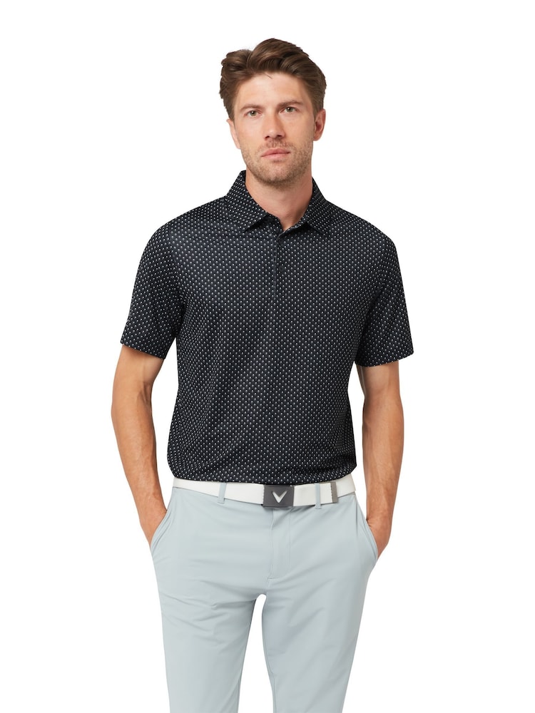 Callaway Apparel Trademark Golf Black Polo Shirt - Image 1 of 5 Callaway Apparel Trademark Golf Black Polo Shirt - Image 1 of 5