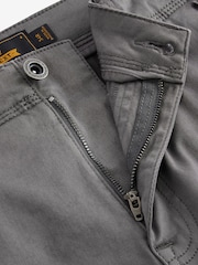 Charcoal Grey Slim Fit Zip Detail Stretch Trousers - Image 6 of 6
