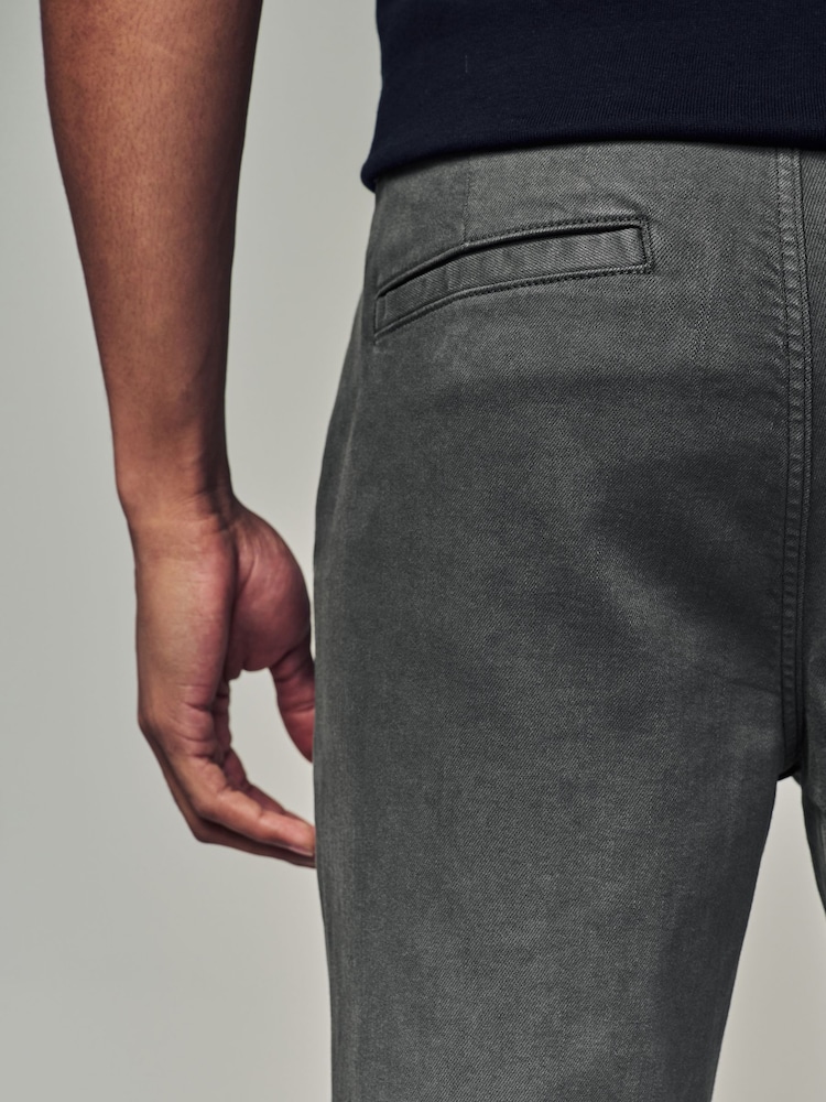 Charcoal Grey Slim Fit Motionflex Chino Trousers - Image 5 of 10