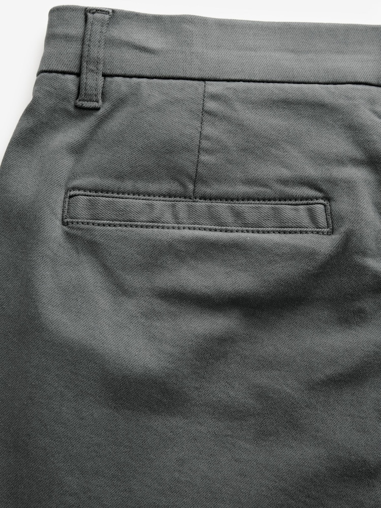 Charcoal Grey Slim Fit Motionflex Chino Trousers - Image 8 of 10