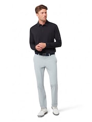 Callaway Apparel Long Sleeve Soft Touch Black Polo Shirt - Image 3 of 5