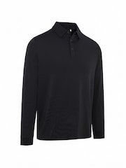 Callaway Apparel Long Sleeve Soft Touch Black Polo Shirt - Image 4 of 5