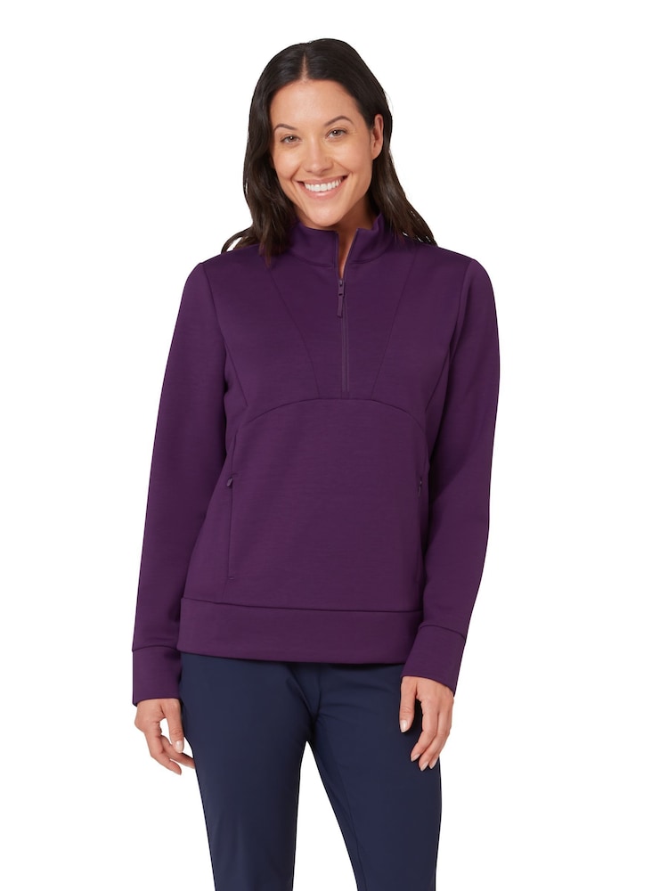 Callaway Apparel Purple 1/2 Zip Soft Touch Pullover Jumper - Εικόνα 1 από 5 Callaway Apparel Purple 1/2 Zip Soft Touch Pullover Jumper - Εικόνα 1 από 5