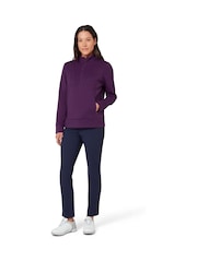 Callaway Apparel Purple 1/2 Zip Soft Touch Pullover Jumper - Εικόνα 3 από 5