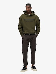 Army Khaki - Superdry Luxury Sport Kapuzensweatshirt in Loose Fit - Bild 2 von 5