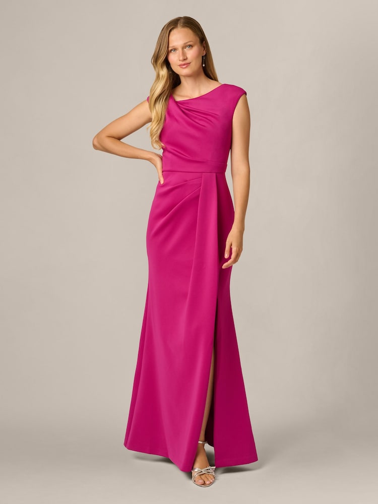 adrianna papell asymmetrical dress Buy Pink Asymmetric Pleated Gown from Next USA Fabric:Polyester Rayon Wool  Spandex just add high heels norris-nuts Sexy Backless Short Off-white