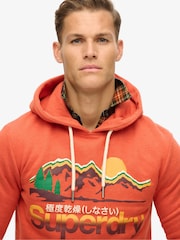 Naranja óxido marga - Sudadera con capucha clásica con diseño gráfico Great Outdoors de Superdry - Imagen 3 de 5