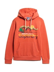 Naranja óxido marga - Sudadera con capucha clásica con diseño gráfico Great Outdoors de Superdry - Imagen 4 de 5