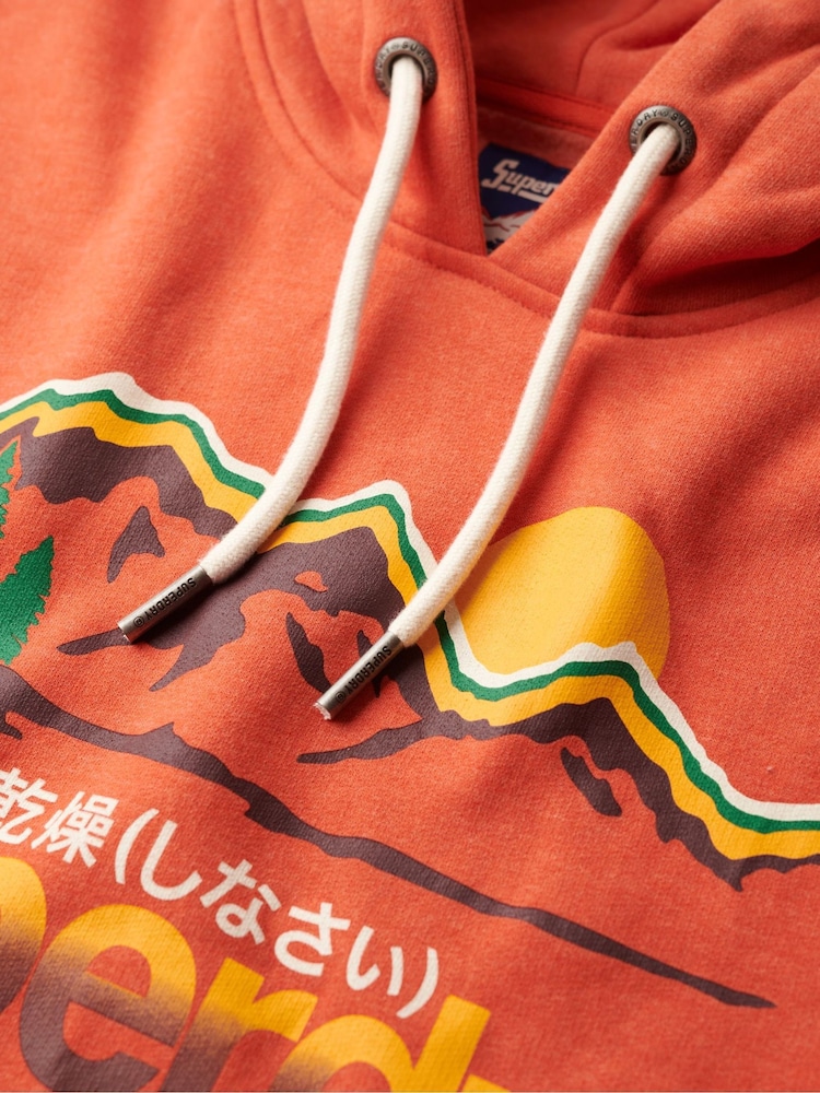 Naranja óxido marga - Sudadera con capucha clásica con diseño gráfico Great Outdoors de Superdry - Imagen 5 de 5