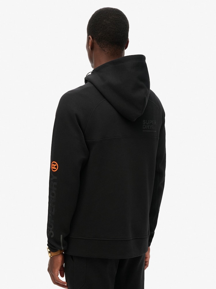 Superdry Black Tech Logo Loose Hoodie - Image 2 of 7