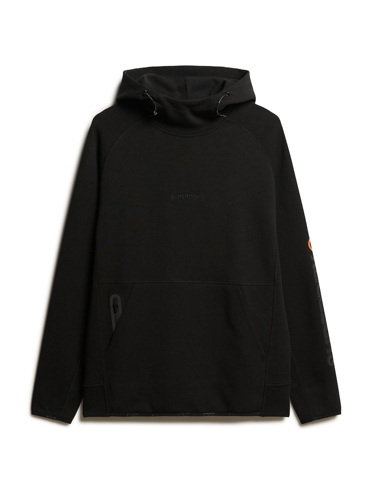 Superdry Black Tech Logo Loose Hoodie - Image 7 of 7