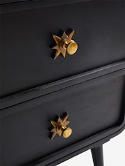 Rockett St George Black Ringo Mango Wood Bedside Table - Image 8 of 8