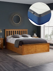Birlea Oak Austin Ottoman Bed with Nebula Mattress - Image 1 of 8