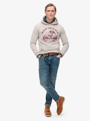 Superdry Beige Marl Lo-Fi Outdoor Graphic Hoodie - Image 2 of 6