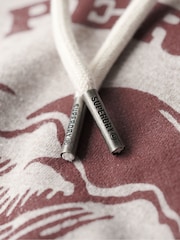 Superdry Beige Marl Lo-Fi Outdoor Graphic Hoodie - Image 6 of 6