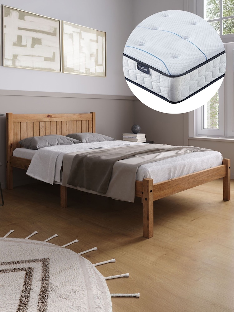 Birlea Pine Rio Bed with Air Mattress - Image 1 of 5