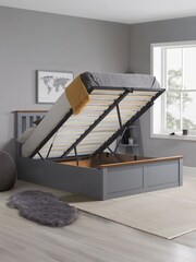 Birlea Stone Grey Austin Ottoman Bed with Nebula Mattress - Image 4 of 8