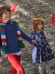Boden Dark Blue Long Sleeve Fun Jersey Dress - Image 4 of 4