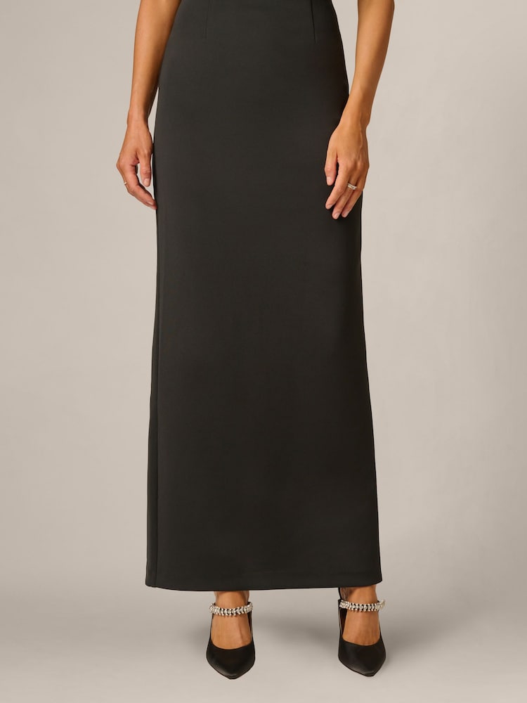 Adrianna Papell Black Scuba Long Dress - Image 6 of 6 Adrianna Papell Black Scuba Long Dress - Image 6 of 6